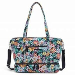 Vera Bradley Deluxe Travel Tote Happy Blooms